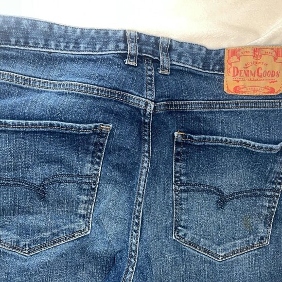 Mens Next Jeans Size 34R Blue Denim Straight Fit Pants W34 L31 - Picture 9 of 11